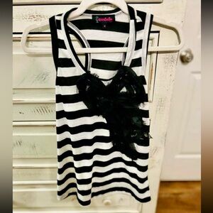 Black and White Striped Tank Top
